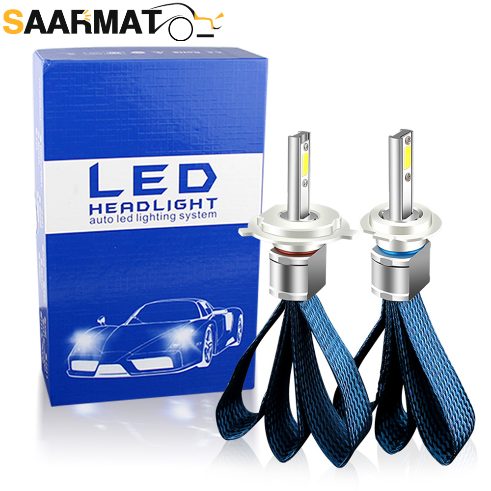 Market Car Accessories - 2 個 8000LM LED ヘッドライト H1