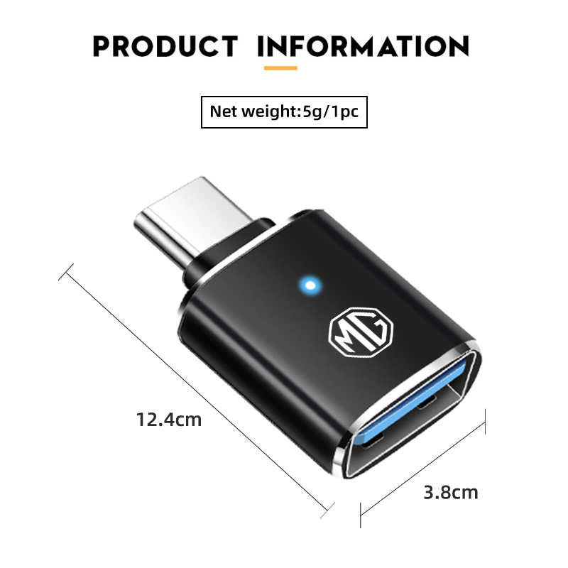 車載LEDタイプC-USB 3.0アダプターケーブルコンバー - Car Accessories Papar のレビューと価格