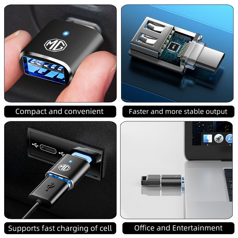 車載LEDタイプC-USB 3.0アダプターケーブルコンバー - Car Accessories Papar のレビューと価格