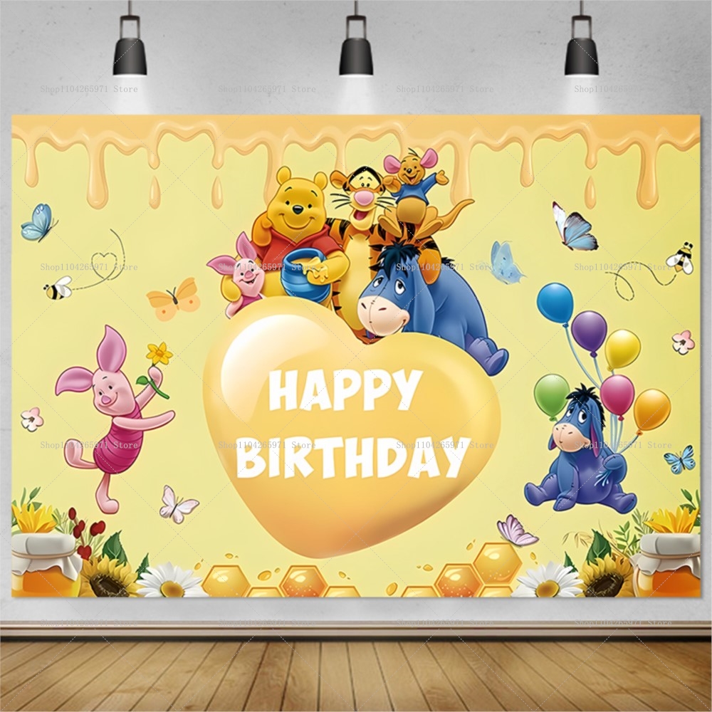ディズニー ウィニー・ザ・プーさん 背景幕 子供の誕生日パー - Car Accessories Banner のレビューと価格