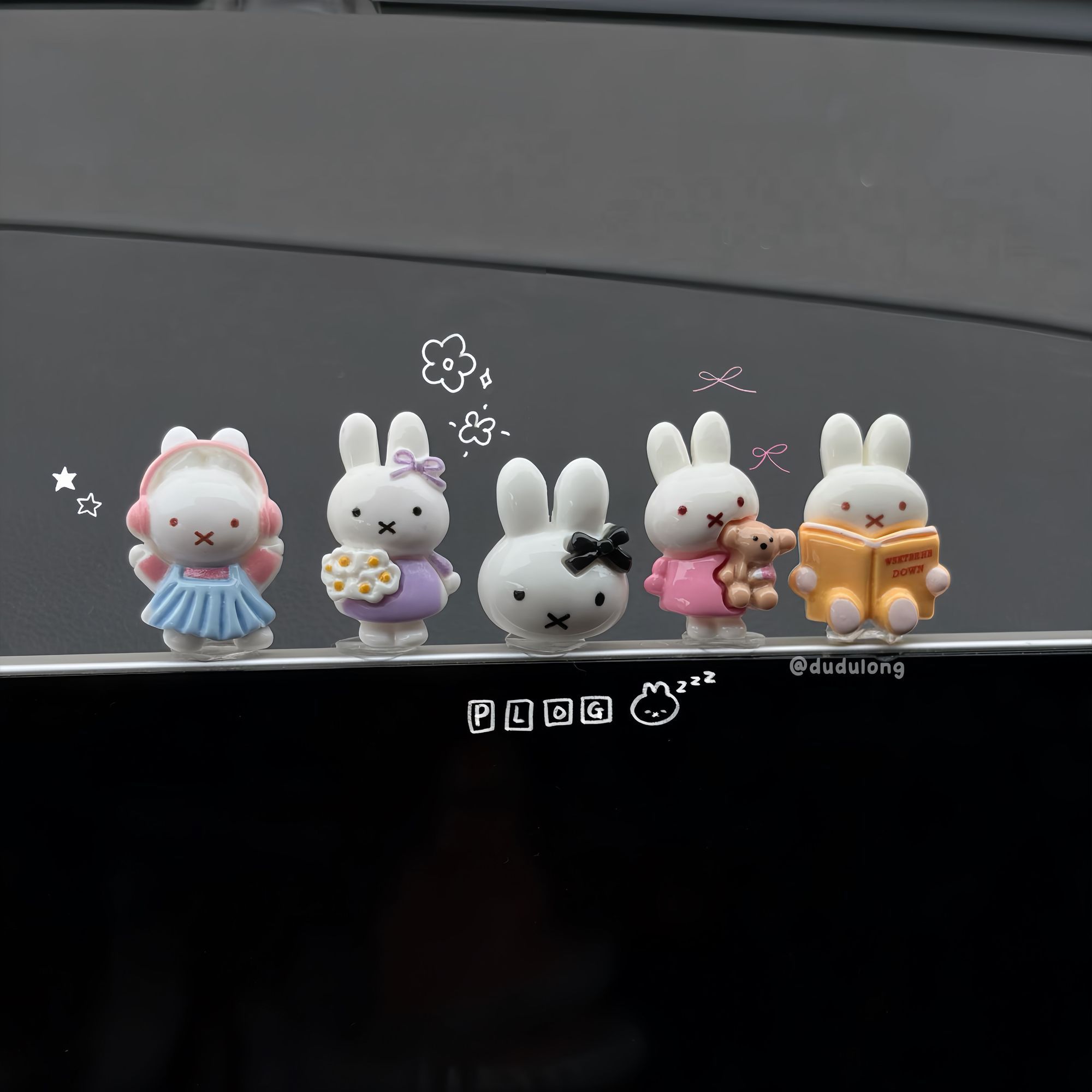 韓国風フラワーブーケ ミッフィーうさぎ 車装飾ステッカー か - Car Accessories Papar のレビューと価格