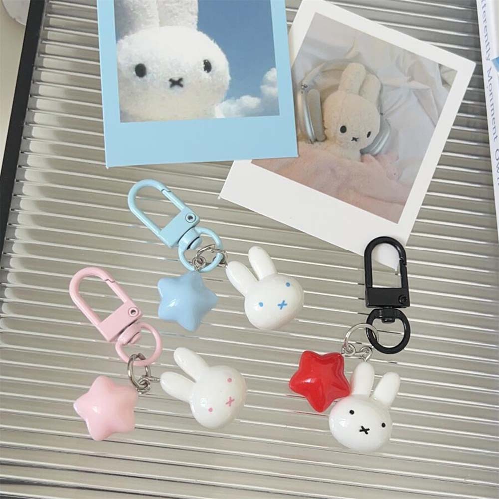 ミッフィーウサギの頭のかわいい小さな人形キーホルダーバックパ - Car Accessories Papar のレビューと価格