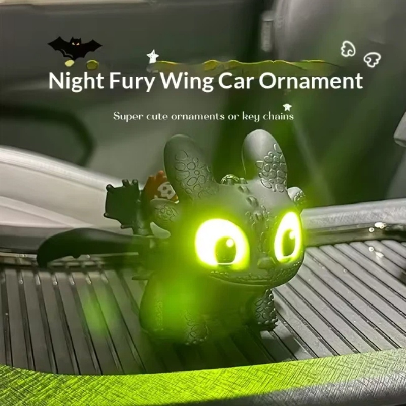 本物のかわいい光る歯のない車内装飾品、ナイトフューリーウィン - Car Accessories Papar のレビューと価格