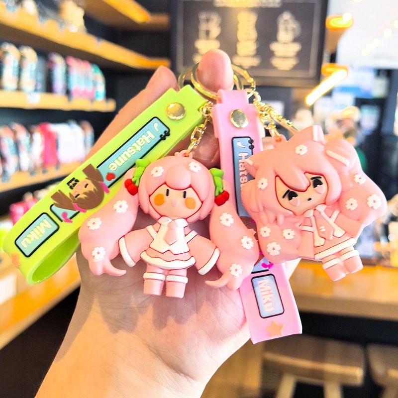 初音ミクキーホルダー漫画かわいいで楽しいインスタイルアニメ人 - Car Accessories Japanese のレビューと価格