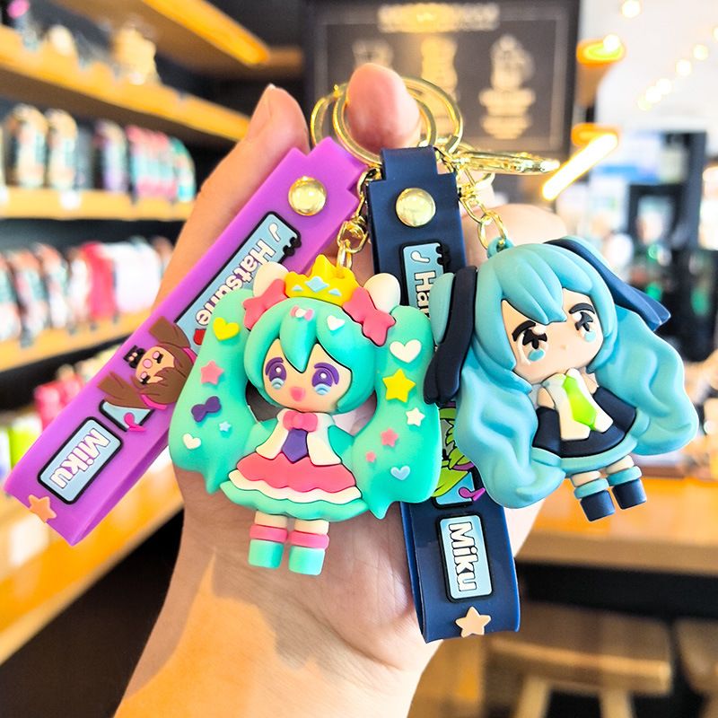 初音ミクキーホルダー漫画かわいいで楽しいインスタイルアニメ人 - Car Accessories Japanese のレビューと価格