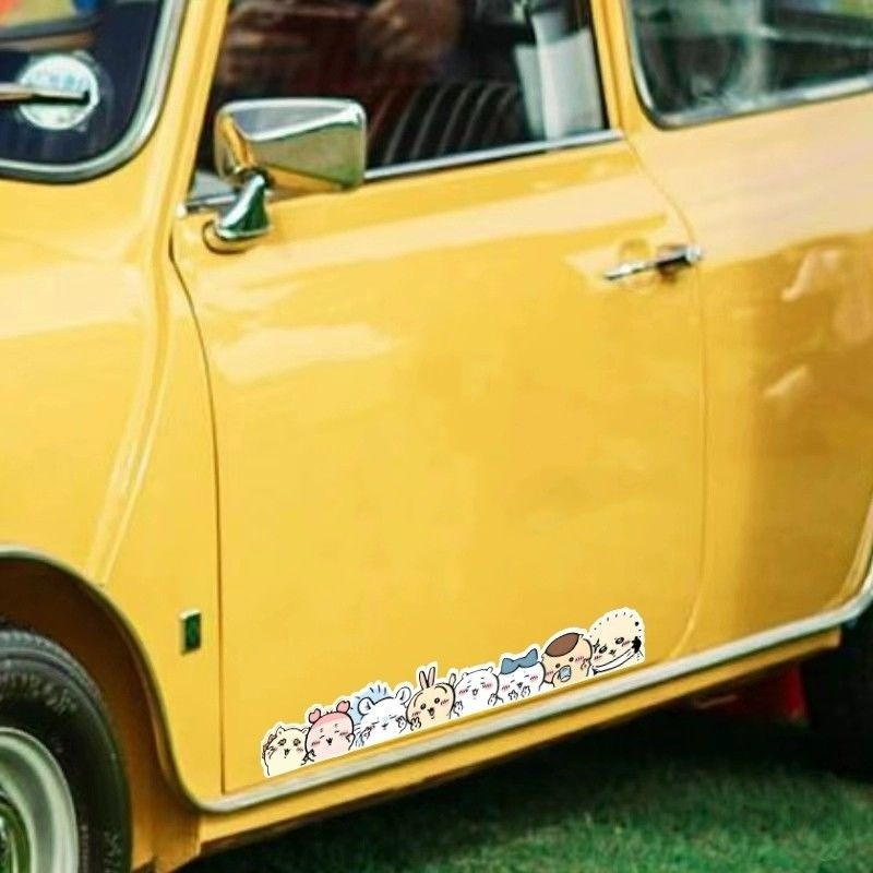 かわいいちいかわキュートな漫画風静電気吸着ステッカー 車のガ - Car Accessories Japanese のレビューと価格