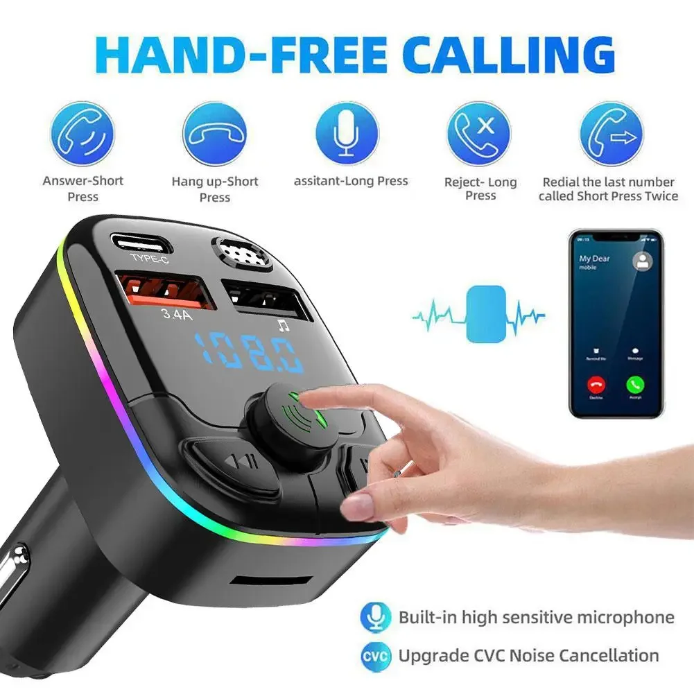 車用ワイヤレスFMトランスミッターアダプター,デュアルUSB - Fm Transmitter のレビューと価格