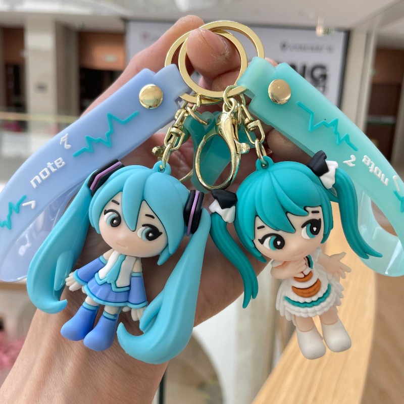 初音ミクキーホルダー新しいクリエイティブ漫画とかわいいファッ - Car Accessories Japanese のレビューと価格