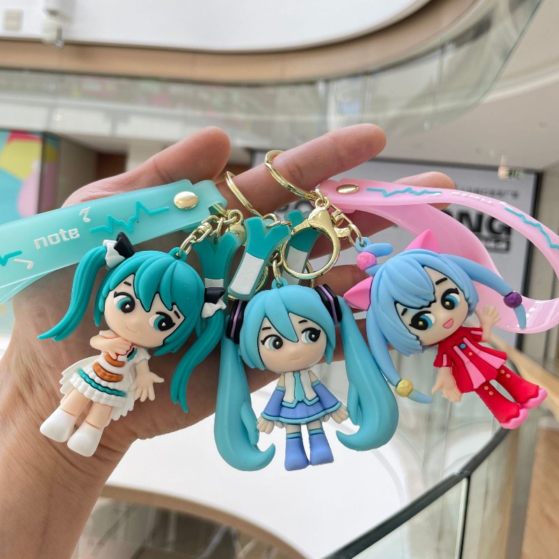 初音ミクキーホルダー新しいクリエイティブ漫画とかわいいファッ - Car Accessories Japanese のレビューと価格