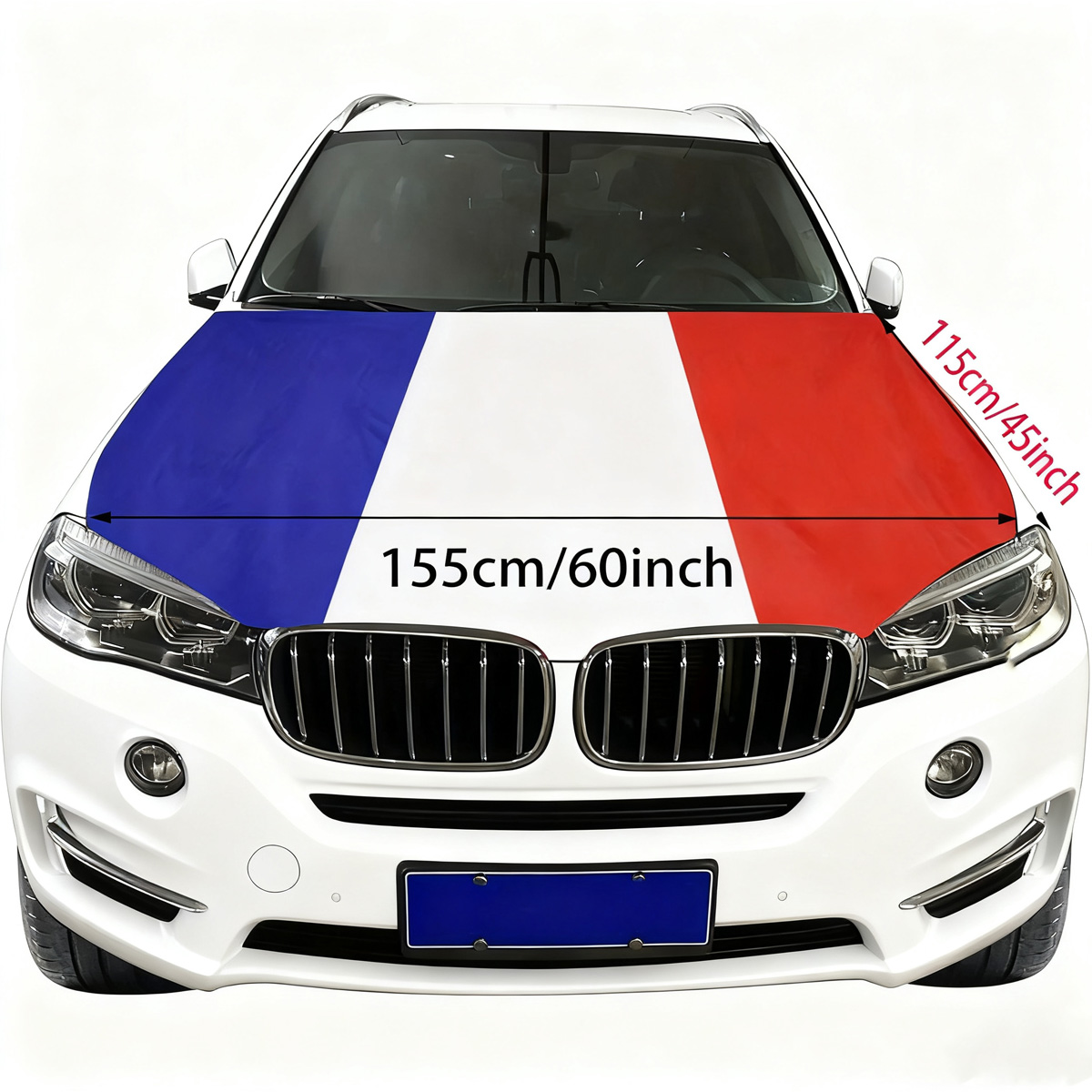 フランス国旗カバー 155cm x 115cm、愛国的な車用 - Car Accessories Banner のレビューと価格