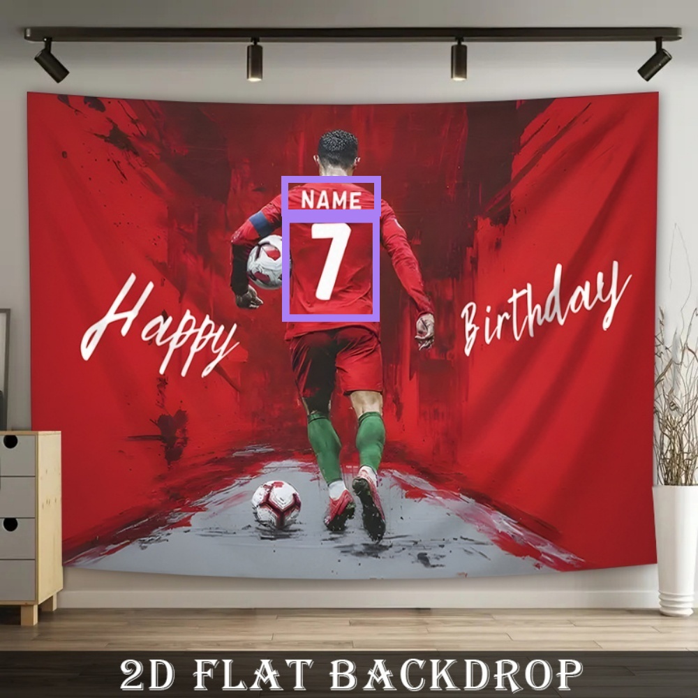2Dフラットカスタム誕生日バナー、サッカーをテーマにした名前 - Car Accessories Banner のレビューと価格