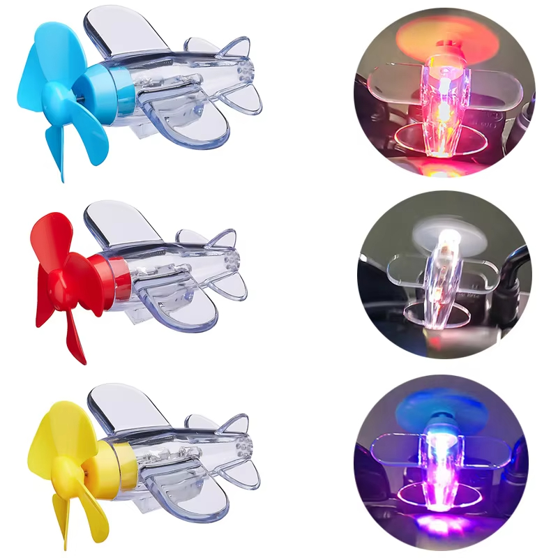 風力発電 LED 飛行機オーナメントオートバイハンドバー車の - Car Accessories Papar のレビューと価格